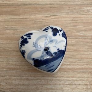 Royal Delft Heart Shaped Trinket Box